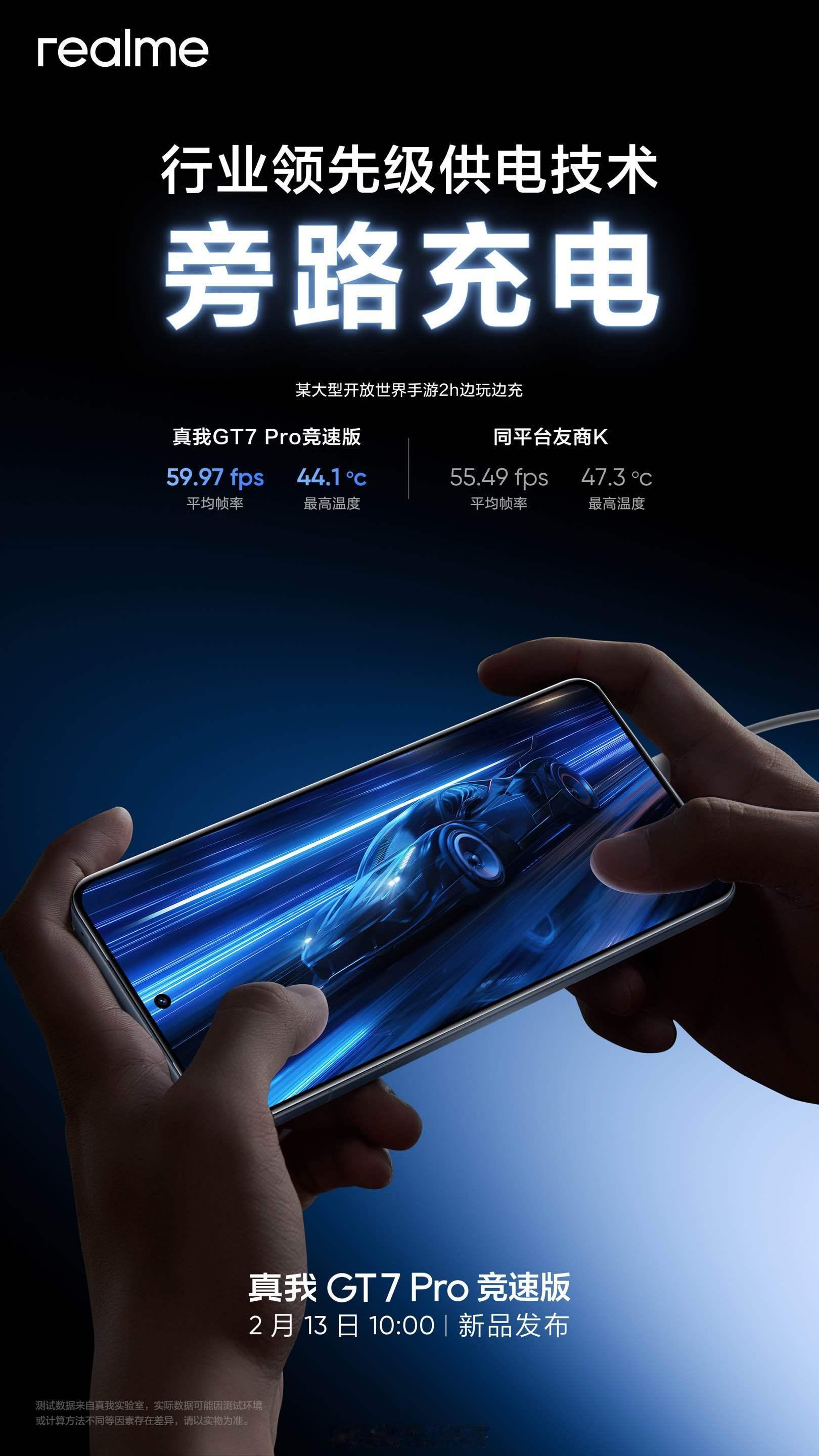 真我GT7Pro竞速版  ，采用了6500mAh泰坦电池+120W光速闪充续航灭
