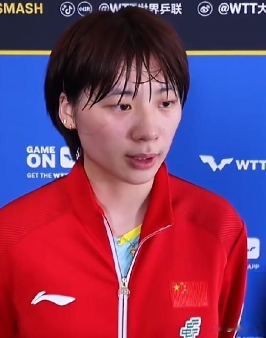 女单1/32决赛，🇨🇳陈熠3比0池旼亨🇦🇺晋级女单三十二强的赛后采访🎤