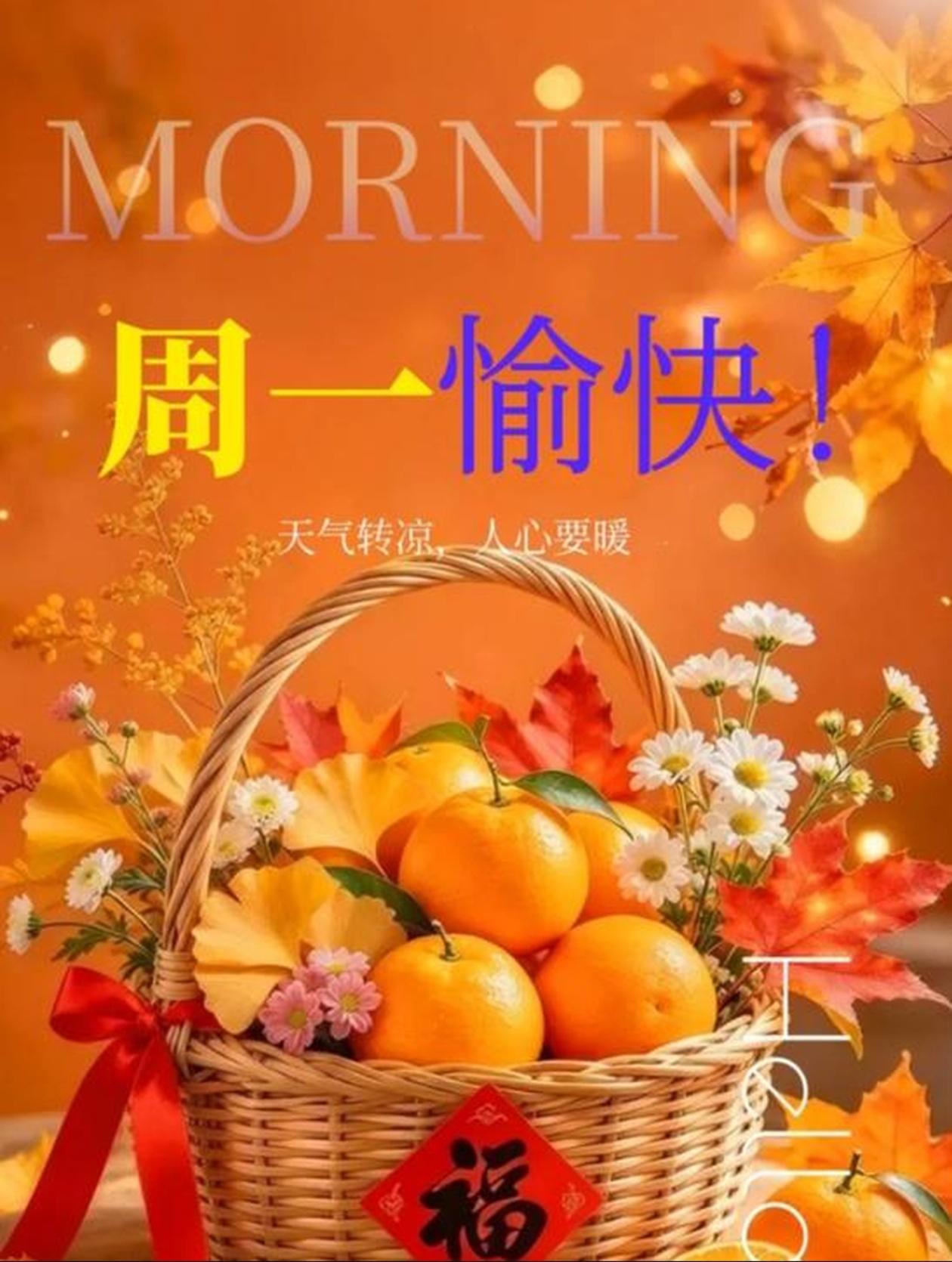 [福]2026./10月26日，周一愉快，秋阳照新程，晨光启新周[福]

🌻?