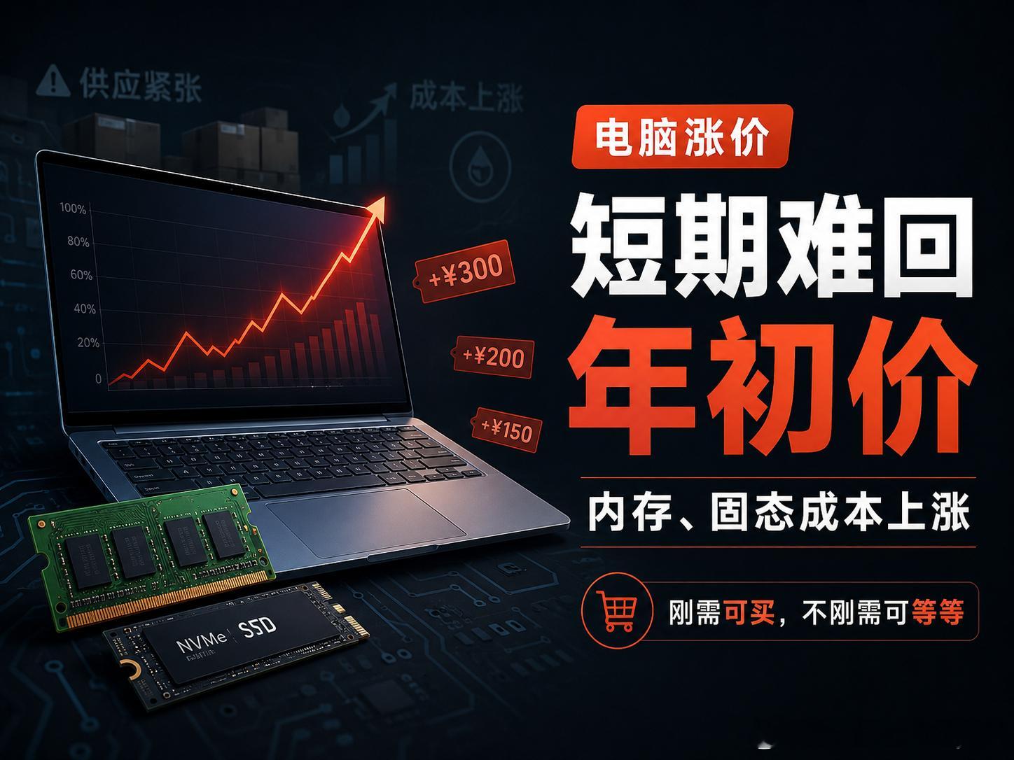 部分电脑今年涨幅已超20%电脑涨价这事，很多人第一反应是：大促怎么还更贵了？其实