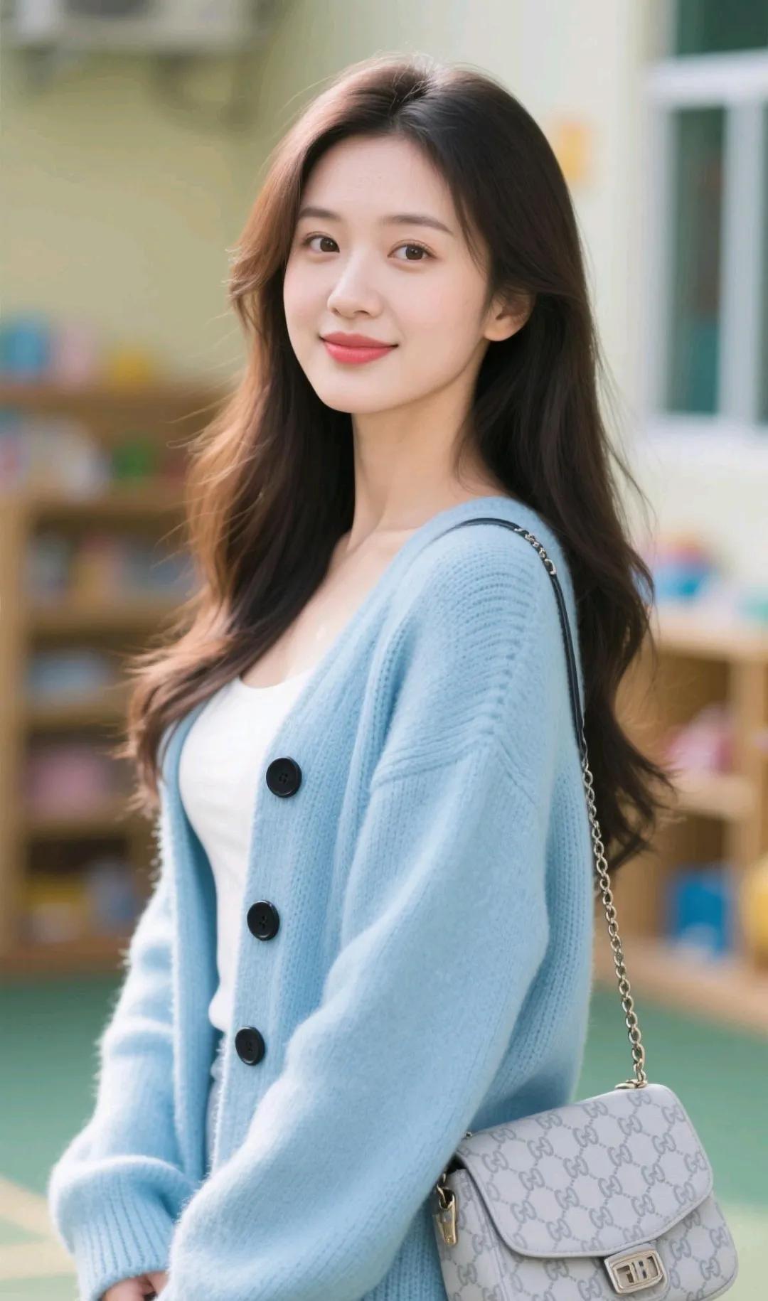笑靥如花，温婉动人。