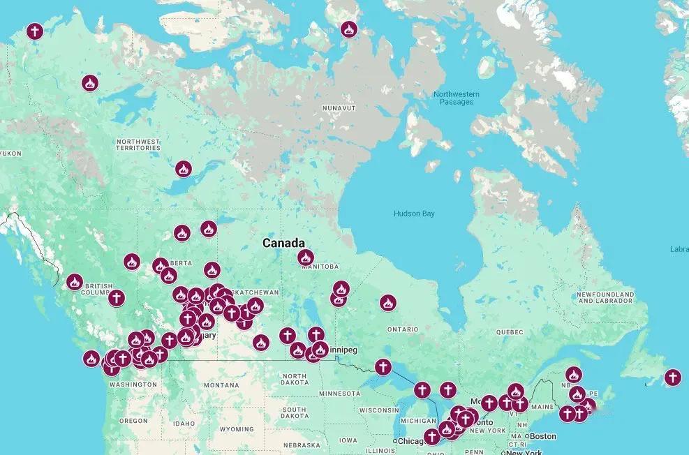 过去4年，加拿大有120座教堂被烧毁。

根据CBC数据：2021-2023至少
