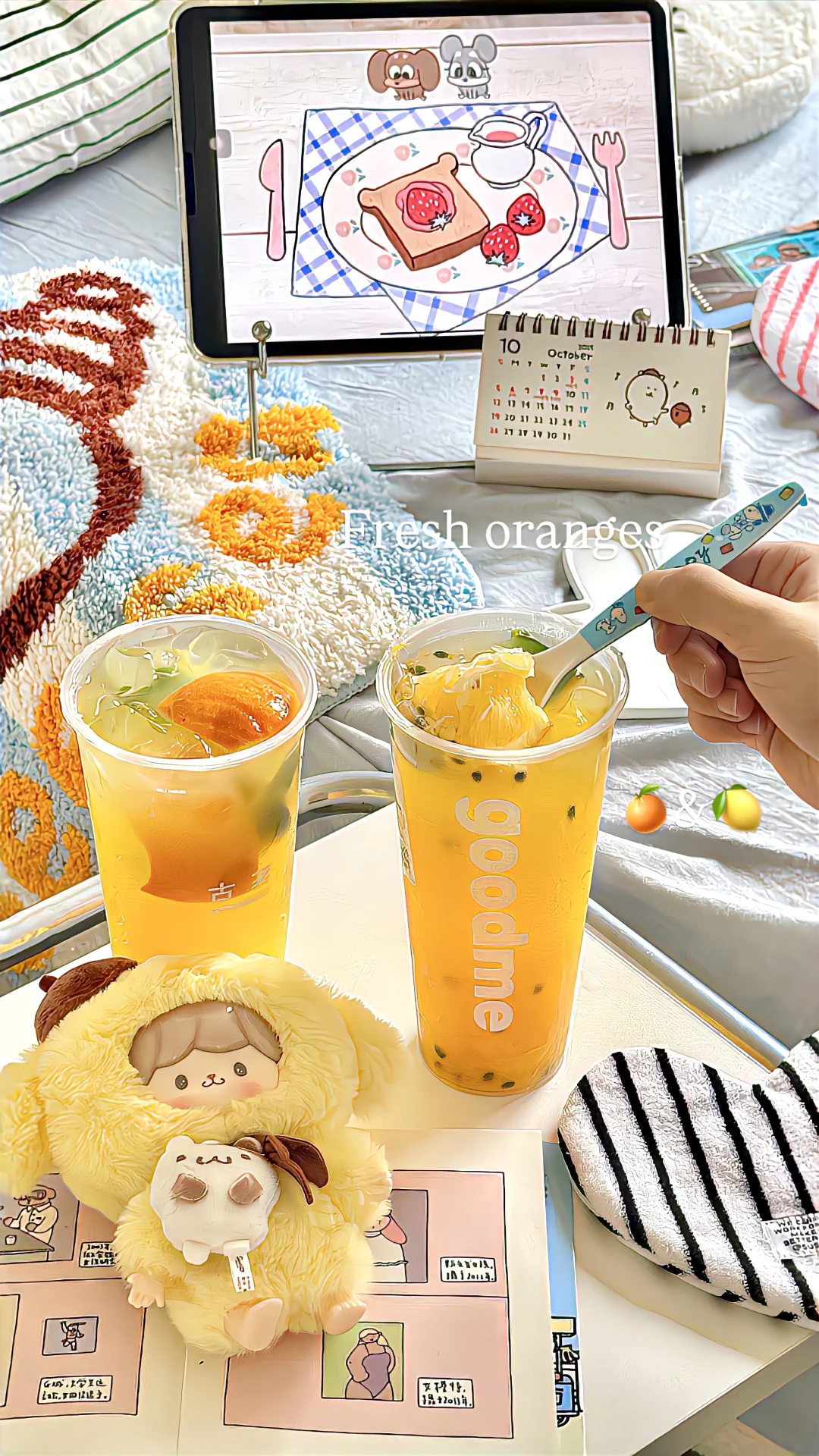 哦莫🍁！！一脚踏进鲜橙汁🍊的清透感里！！🥖💭