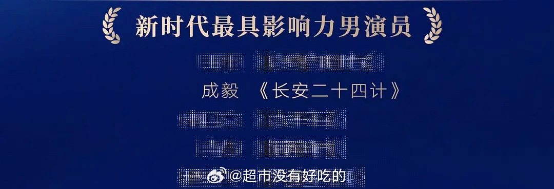 第六届新时代电视节斑彩螺奖提名名单成毅《长安二十四计》入围新时代最具影响力男演员