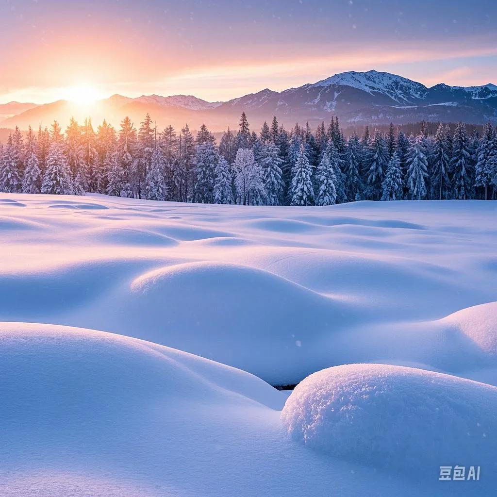 罕见的美景雪