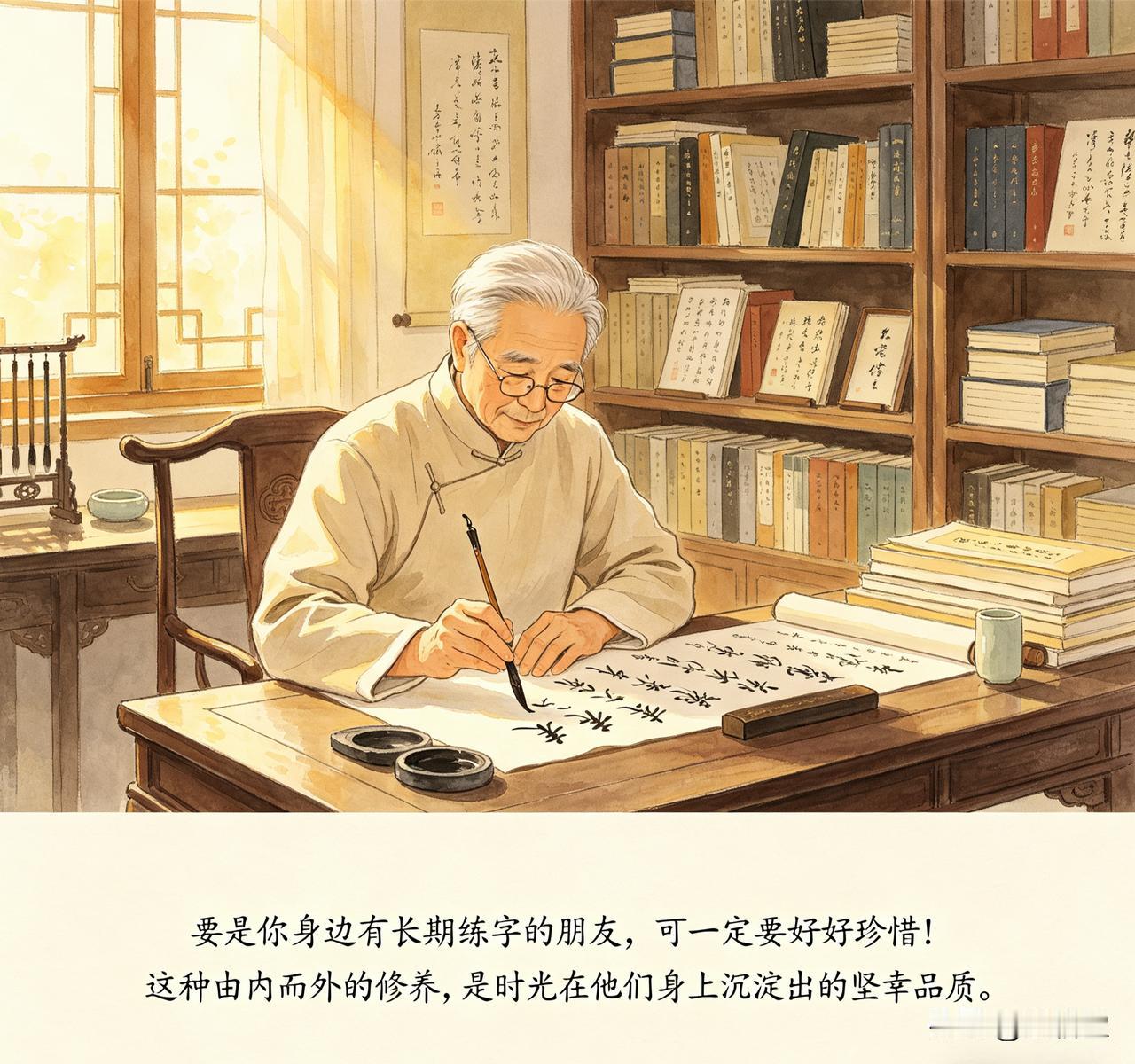 身边有长期练字的朋友？恭喜你，捡到宝了！
 
你有没有发现，身边那些长期练书法的