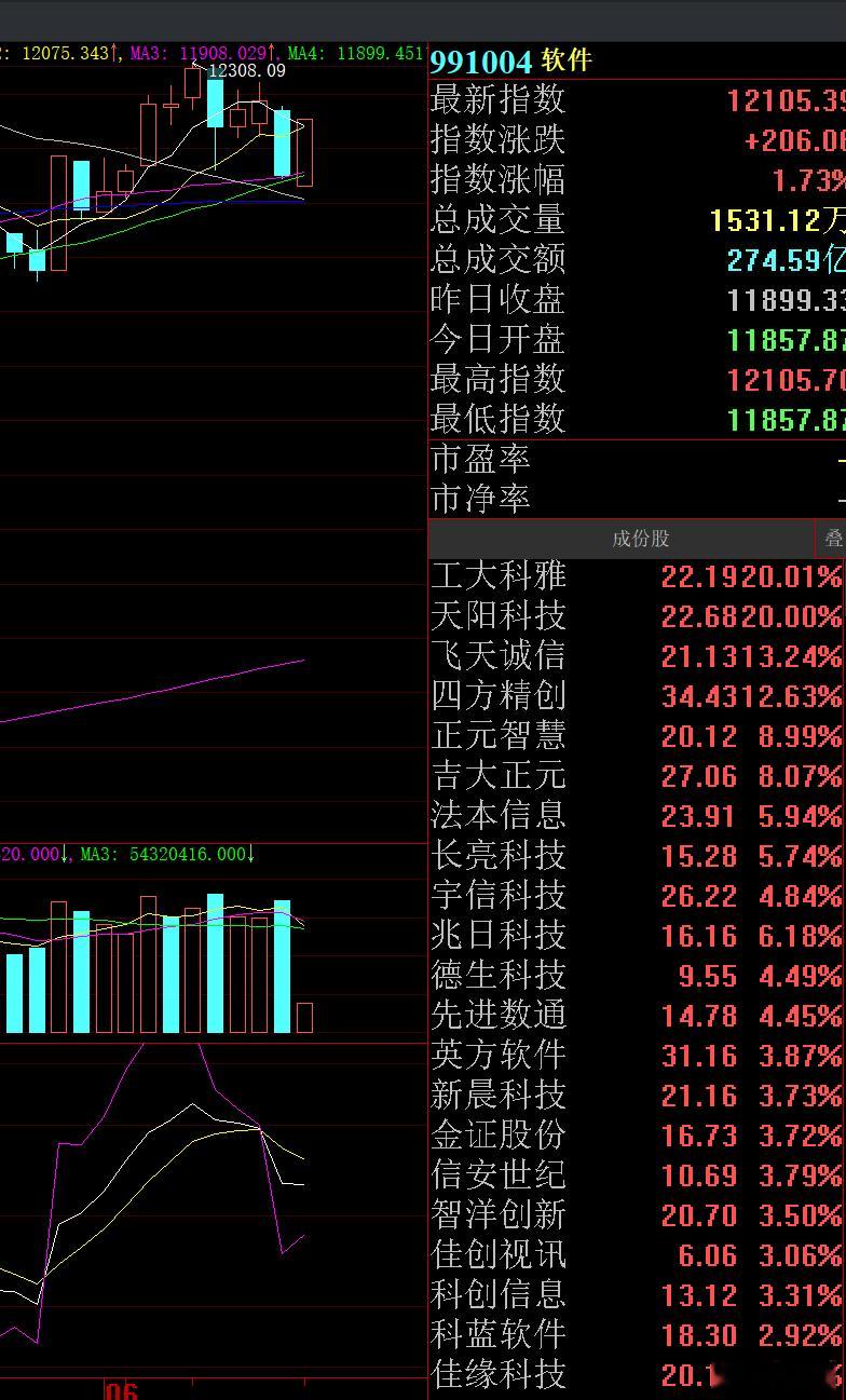 软件板块出现2家20CM的股票~~科技股崛起！ ​​​