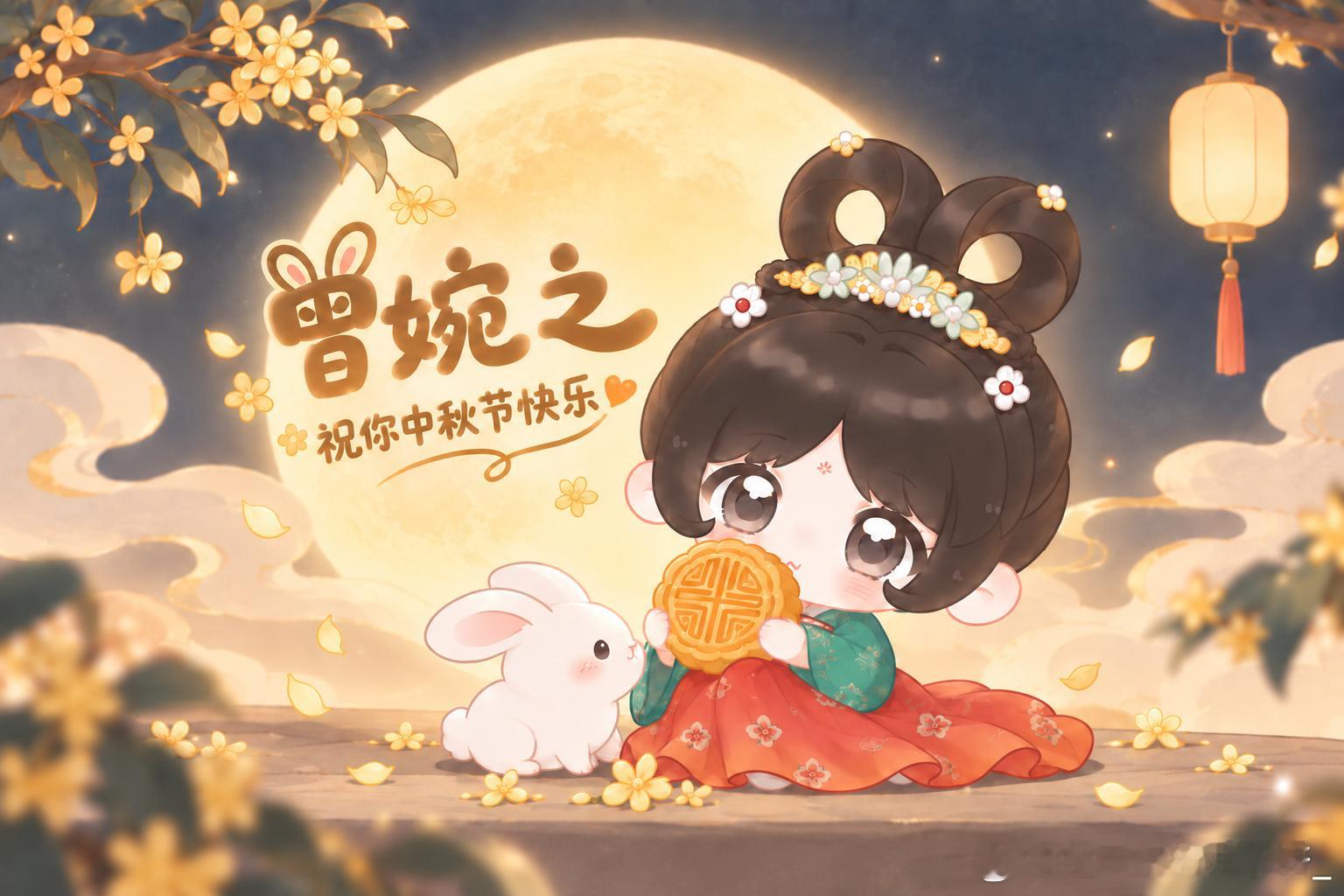 中秋节明信片等我收到了到时候让丸子每天在上面练字这样每个人收到的时候上面可能都会