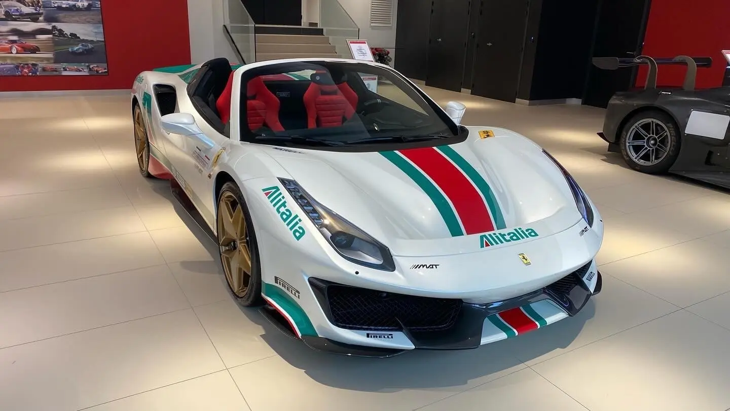 法拉利488pista意大利航空alitalia涂装 该油漆复刻了经典...