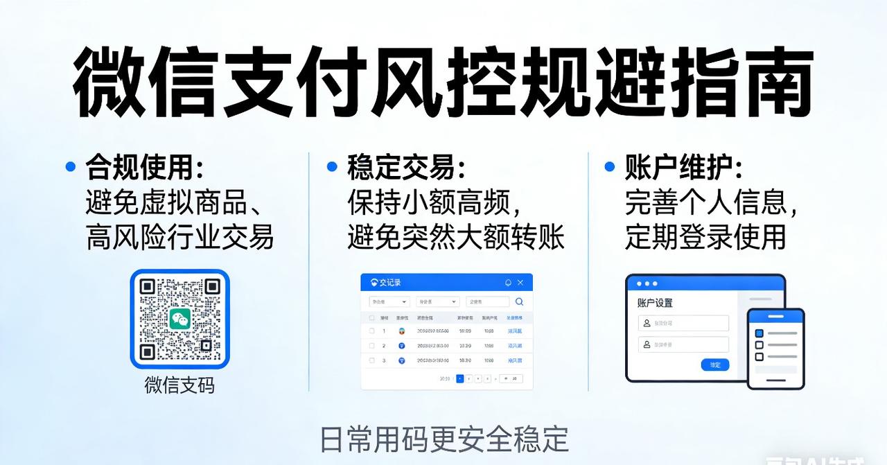 微信支付如何避免被系统风控？记住这几点，日常用码更安全稳定。
