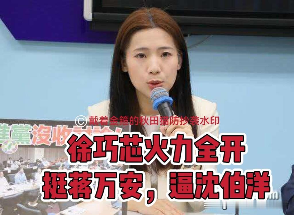 徐巧芯力挺蒋万安！
蒋万安喊废除监察机构，坚哥意外泼冷水，徐巧芯帮腔逼问沈伯洋，