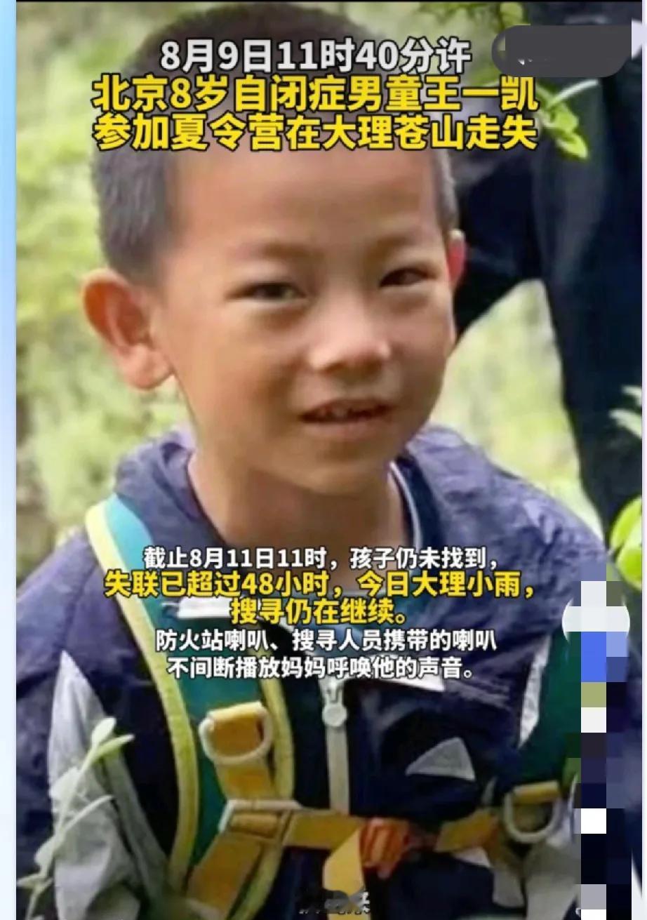 北京那个自闭症男孩参加夏令营失联的消息，心里特别揪心，真怕这类事发生。我家五年级