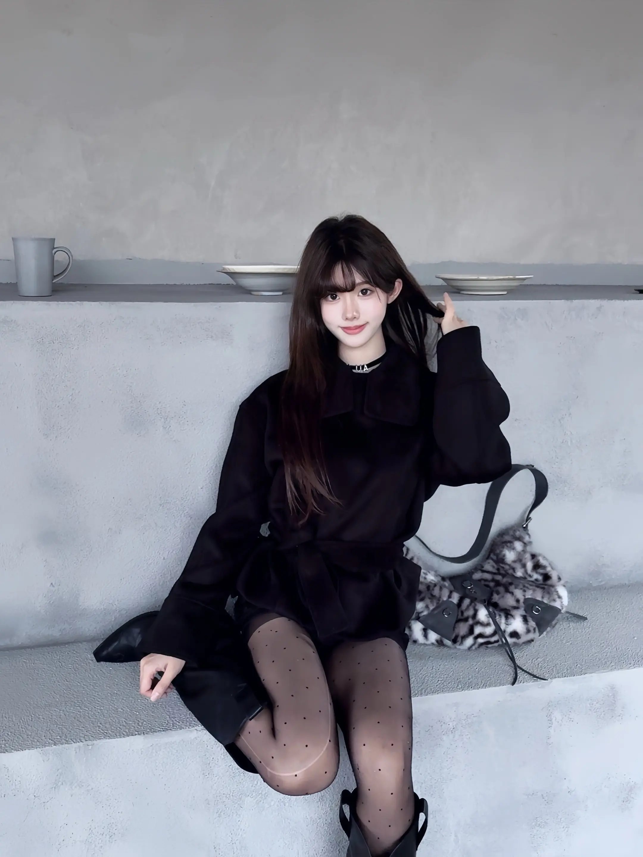 🖤黑道千金｜🐕‍🦺黑丝美学。今日inspo是黑道千金 搭配波点丝...