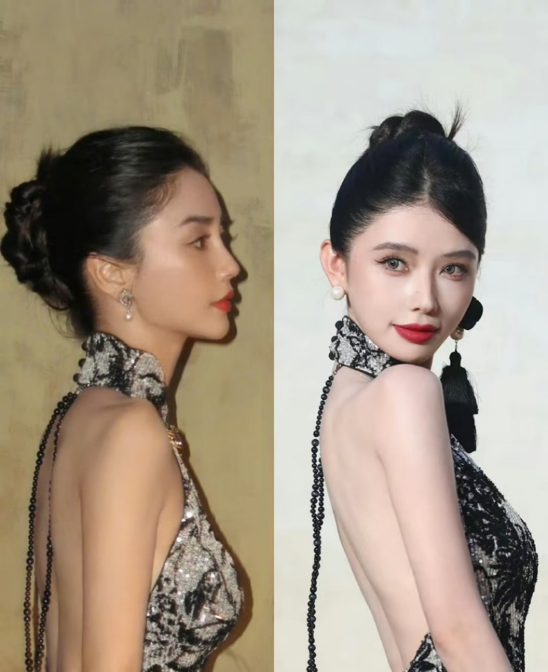 方圆撞脸angelababy浓妆下五官重合度超高，但脱离妆容和特定角度差别就露出