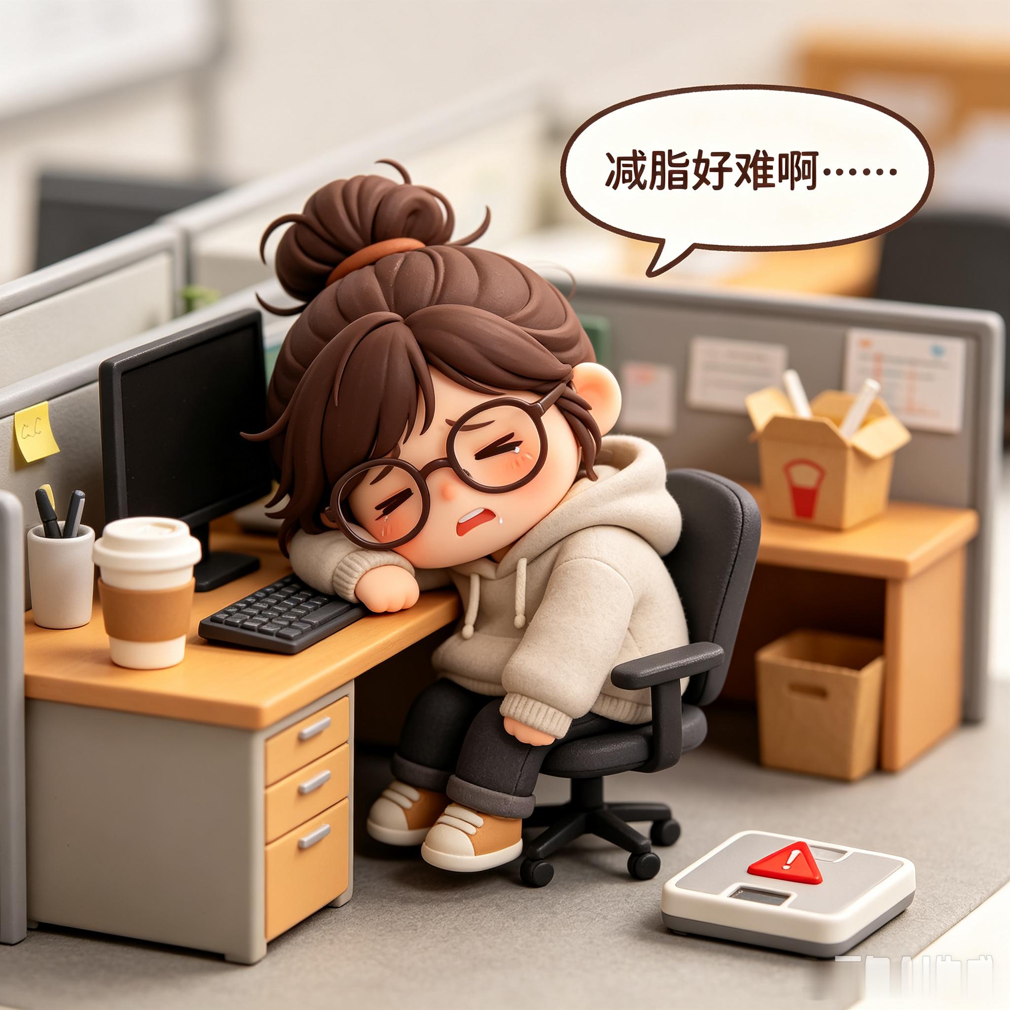 减脂不是一上来就猛练呢，是把每天能做到的小动作慢慢攒起来啦，工作其实是很养人的 
