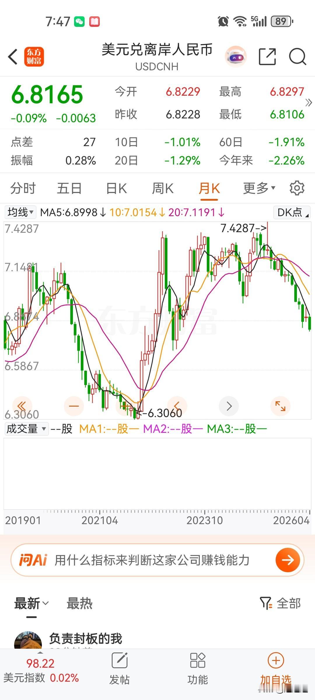 人民币如果升破6，是不是可以取消百元的面值了，用百元面值还是太浪费了！人民币如果