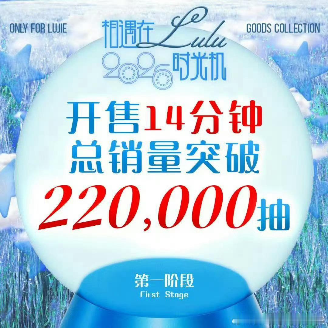 王橹杰开售5分钟总销售额突破300w+ 总销量突破16万+开售14分钟 总销售额