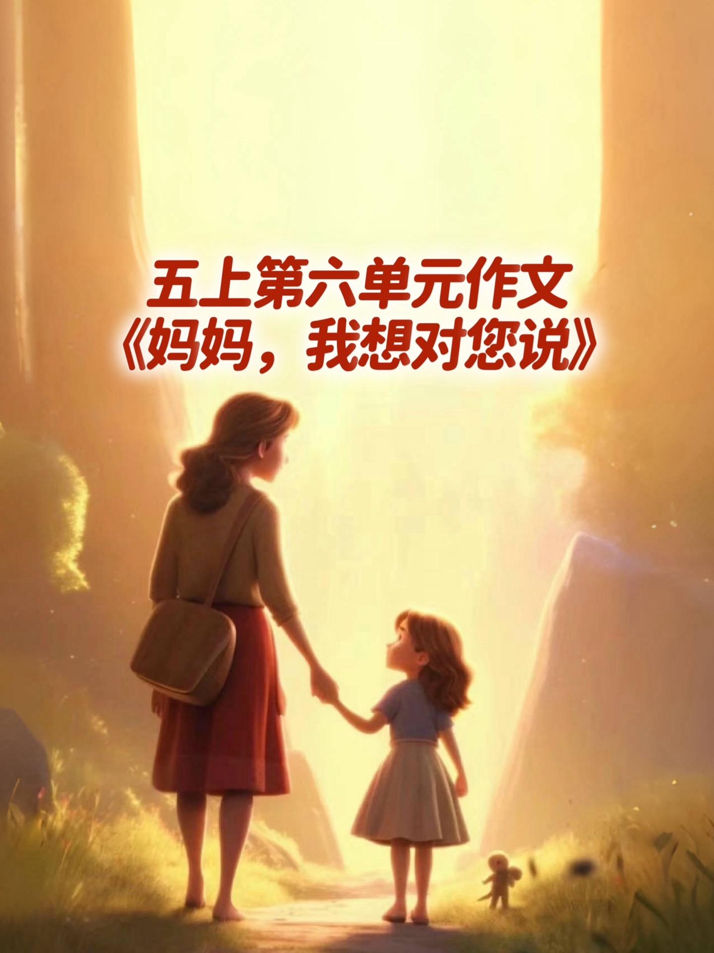 小学五年级上册第六单元作文《妈妈，我想对您说》