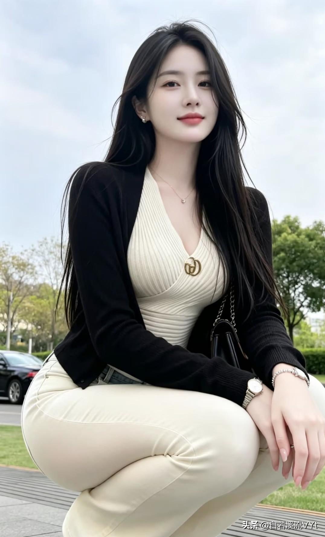 卜算子·俏颜
 
黑发拂清眸，浅笑春风绕。
一身简约自娉婷，气度天然好。
 
静