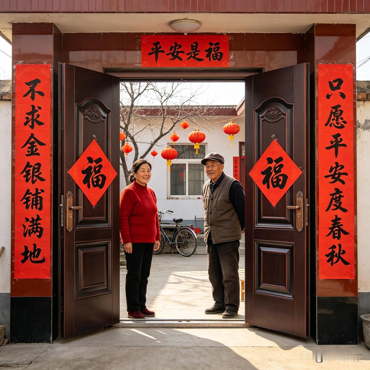 人生所求，不过心安顺遂。此联上联看淡富贵浮华，不奢求家财万贯、金玉满堂；下联坚守