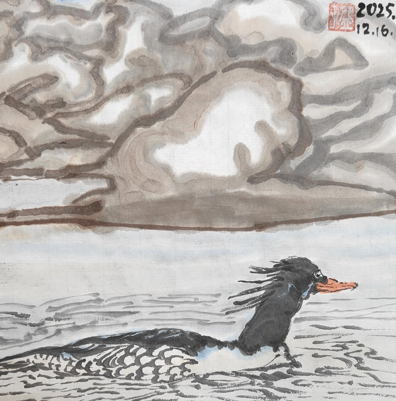 碗子的纸片水墨