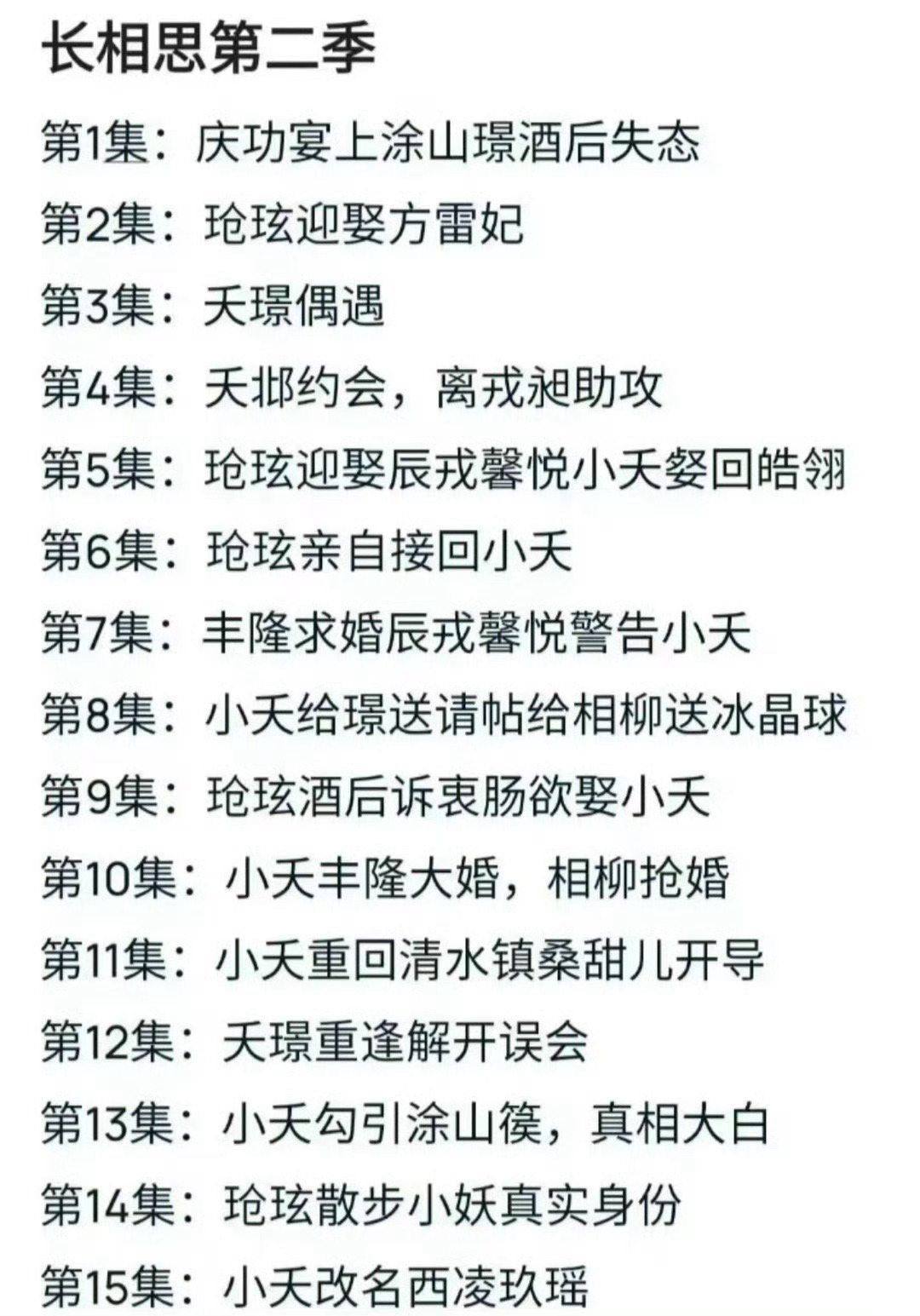 长相思第二季剧情，好虐啊 ​​​
