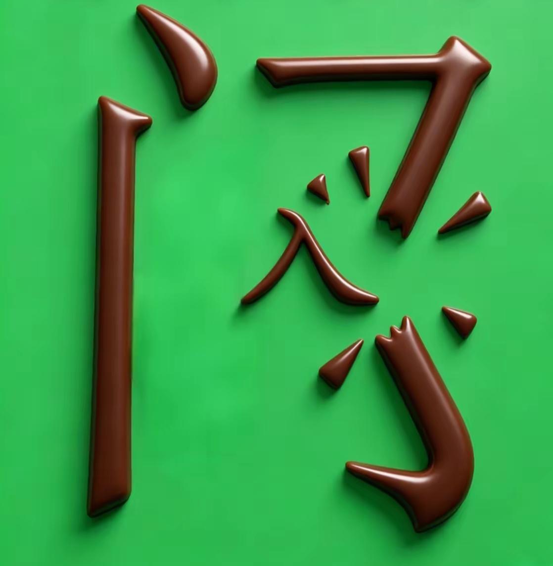 绿意盎然，巧思如流。这个字写的很奇怪。这个有难度，是什么词语呢？开动大脑，开心快