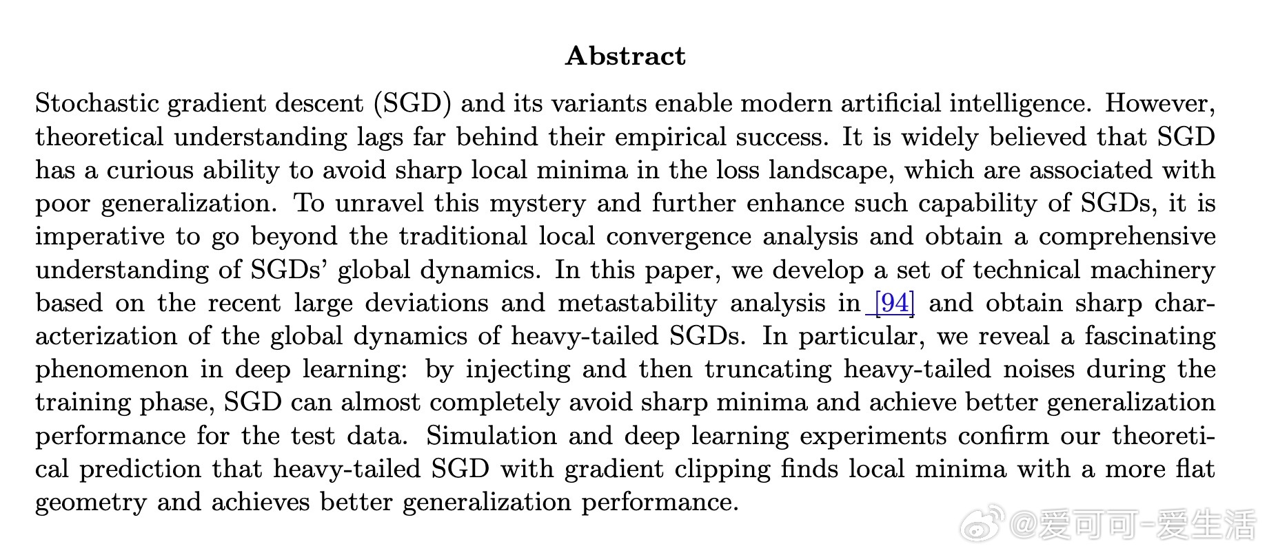 [LG]《Global Dynamics of Heavy-Tailed SGD