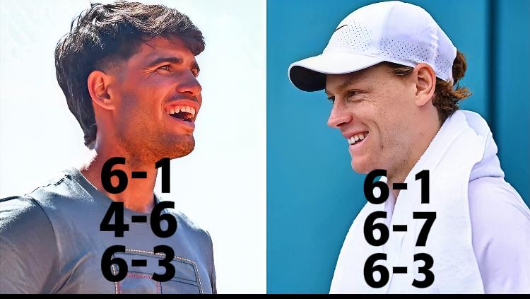 神同步的辛卡！！
网友：不愧是一起在蒙特卡洛合练过…
4月9日蒙特卡洛男单第三轮