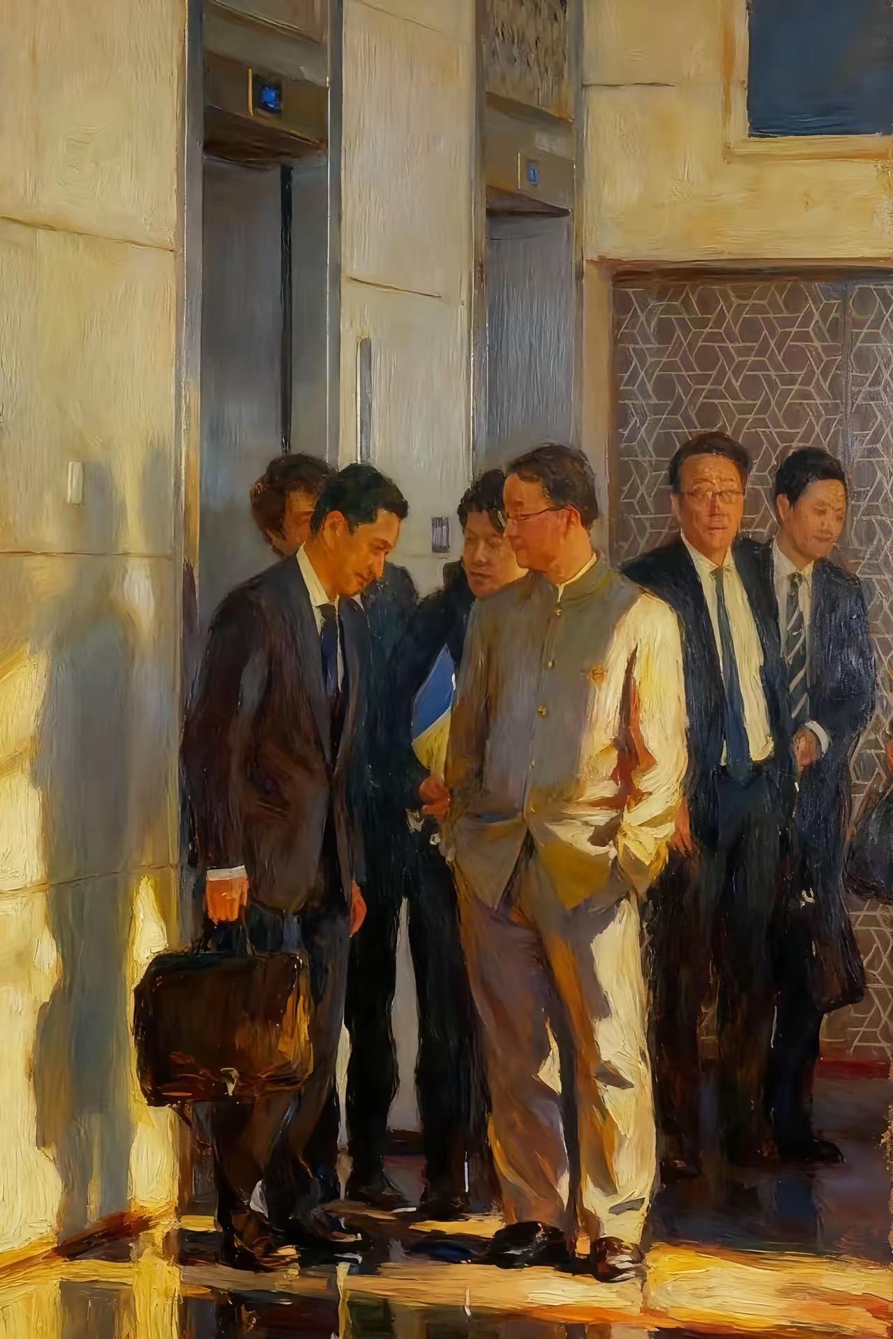 转发一幅名画！日本低三下四，东大气宇轩昂！