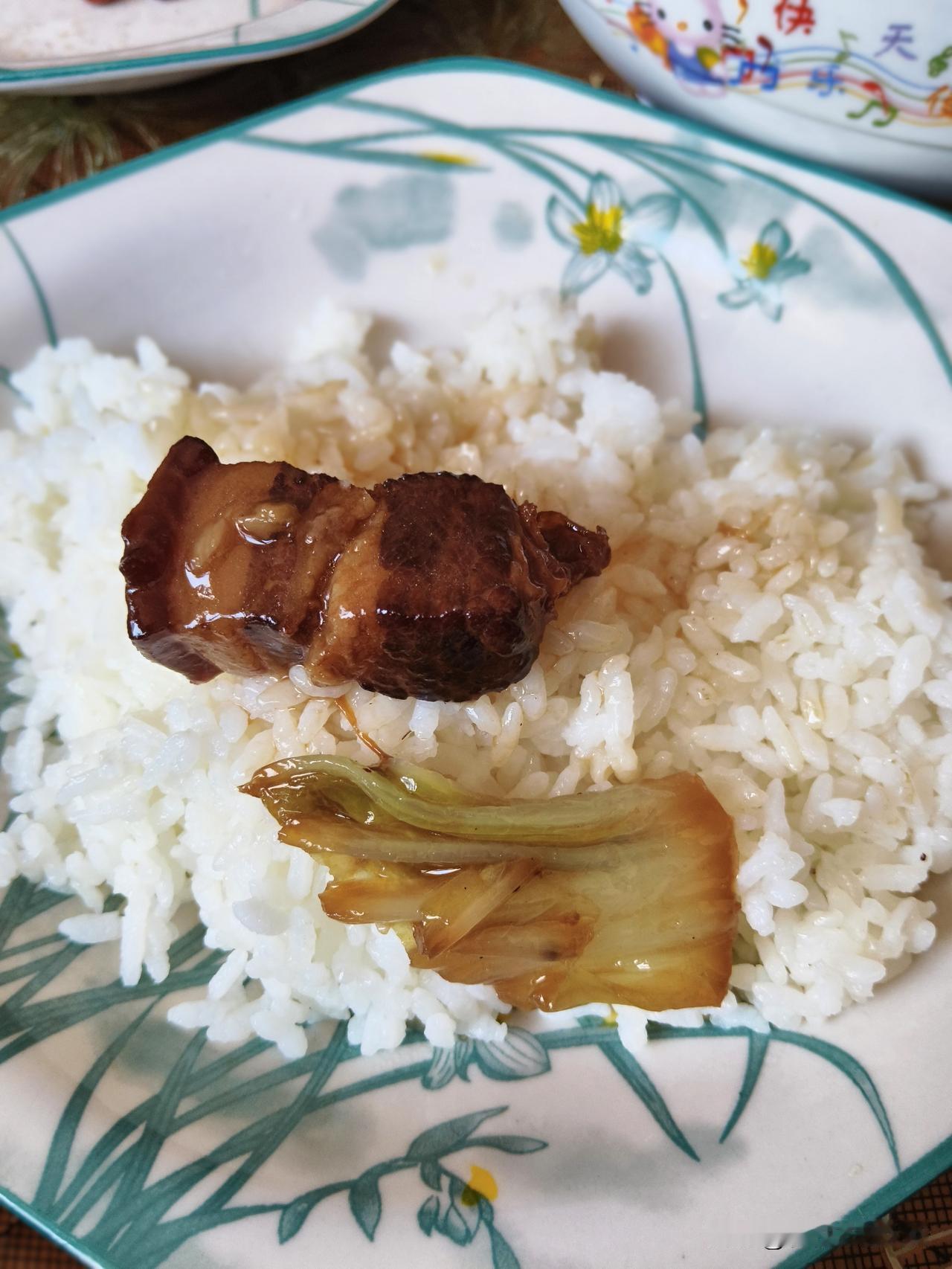没败给大米饭，牛肉炖粉条豆角，败给了记忆。
昨天午饭，蒸米饭，炖肉，我曾经的最爱