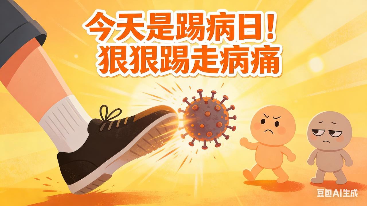 今天是踢病日！用力踢走病痛，往后只剩安康顺遂
今天是民间寓意美好的踢病日，在这个