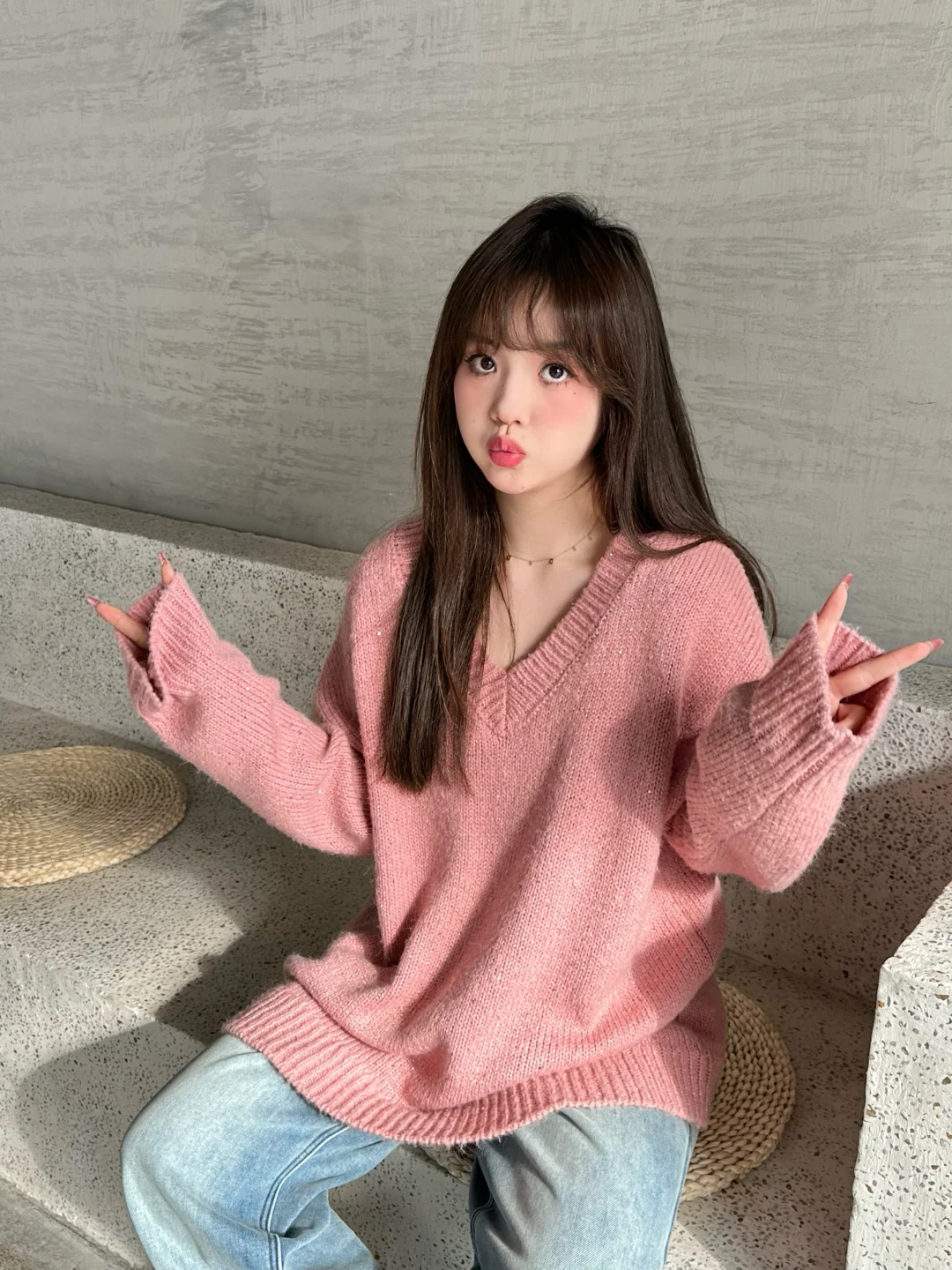 微胖穿搭 130斤:）今日份软糯糯女孩🍬