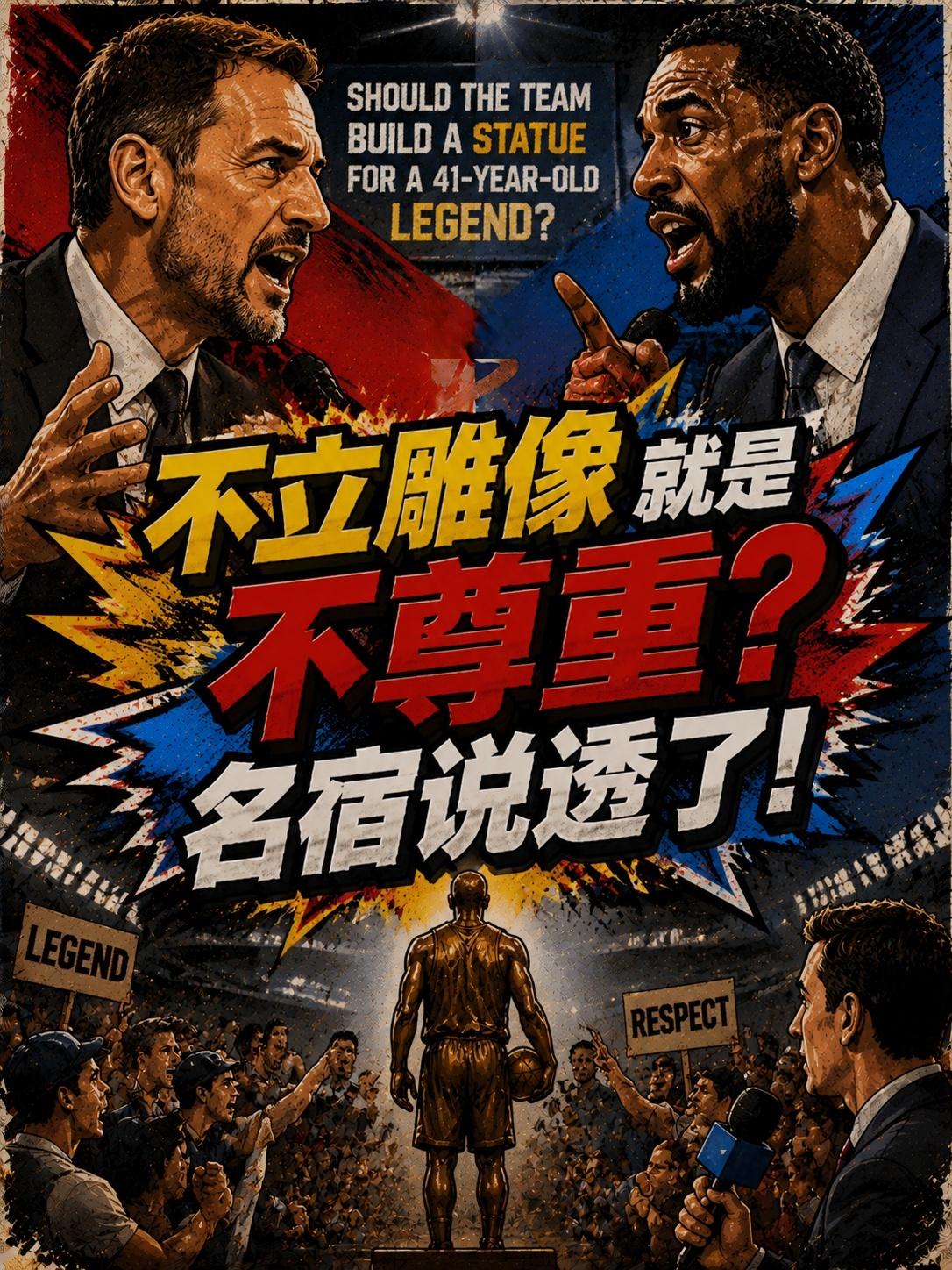必须要为詹姆斯树立雕像，如果湖人队不这么做的话，真的是对詹姆斯的不尊重吗？就在近