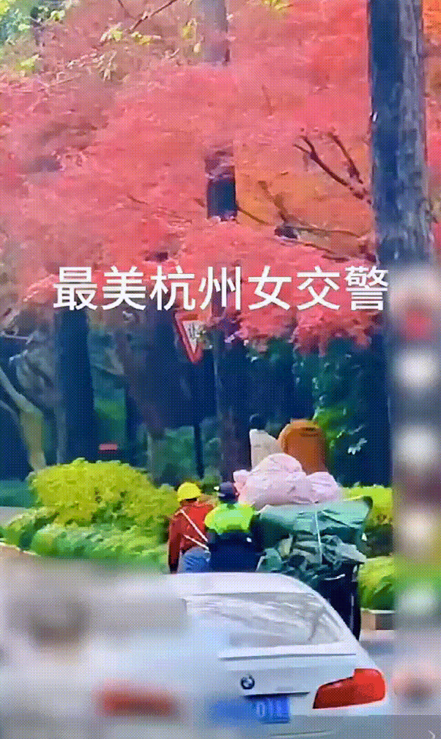 杭州最美女交警竟是个00后的姑娘。

12月8日下午，杭州灵隐路支一路口发生既感