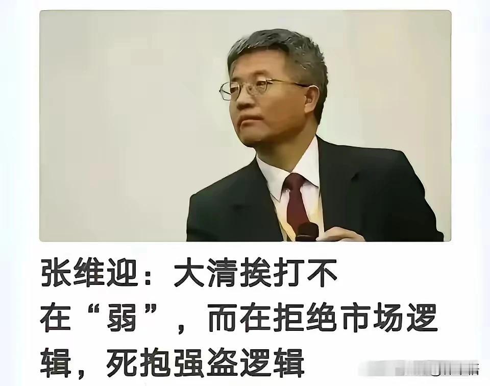 张维迎骂得痛快，大清挨打不在“弱”，而在拒绝市场逻辑，死抱强盗逻辑！[what]