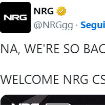 #CSGO# NRG官宣将重返CS2！阵容如下：oSee、Brehze、FaNg