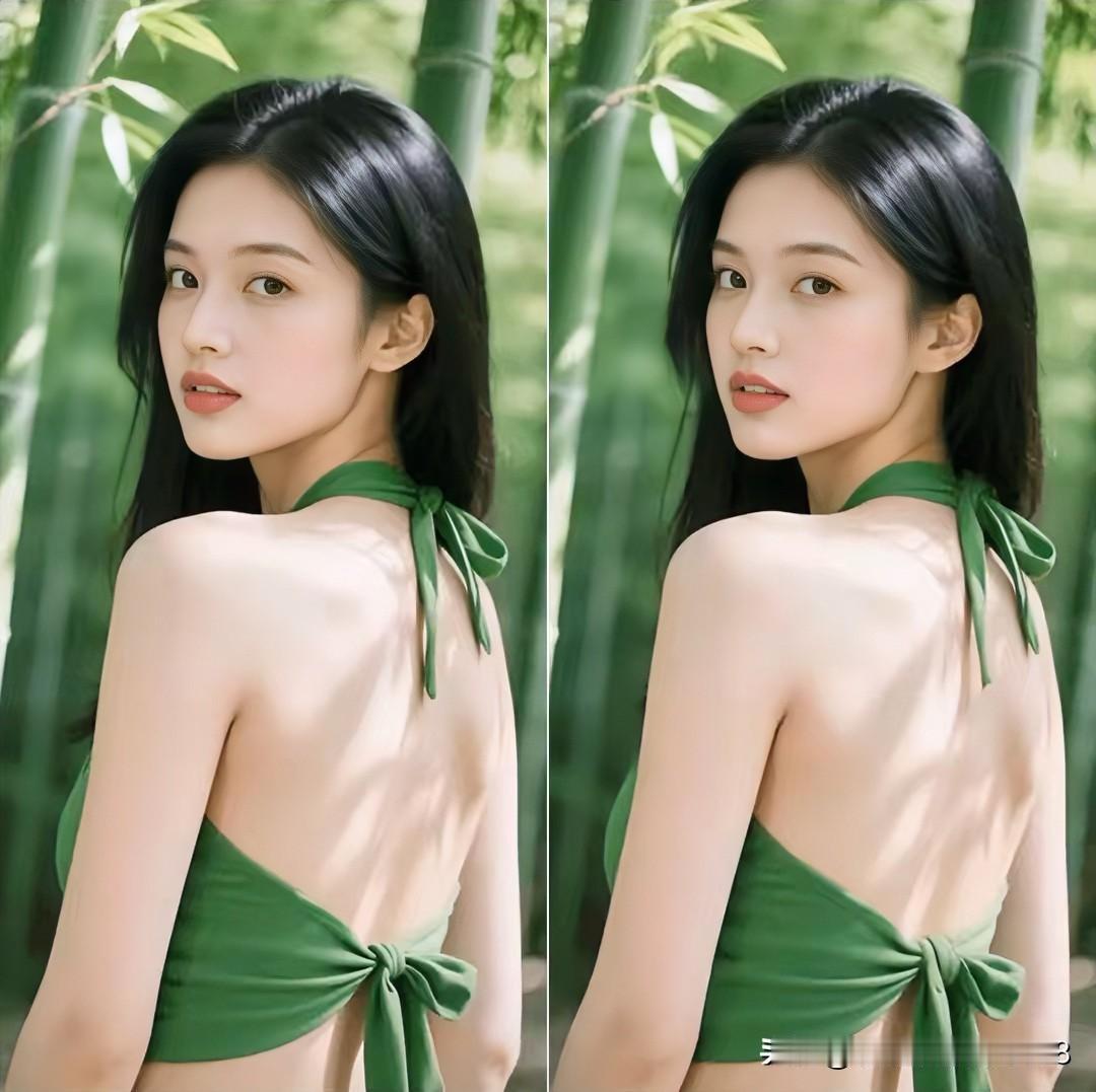 竹影摇曳间，美人如画
找不同 能找到7处眼力不错[灵光一闪]