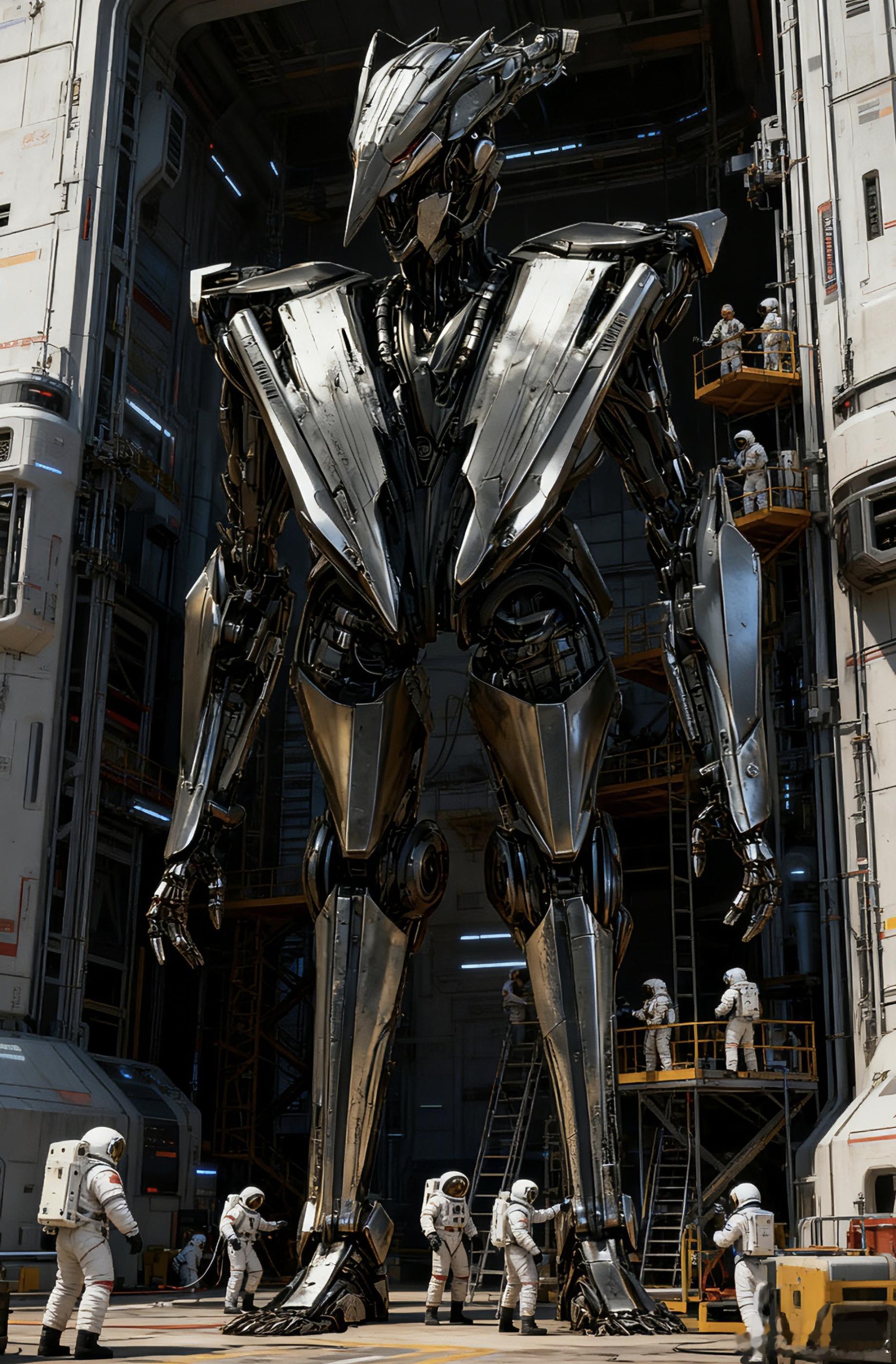 巨物的诱惑赛博美学集 手绘+prompt+溶图+豆包模板咒语来来回回，对形体修改