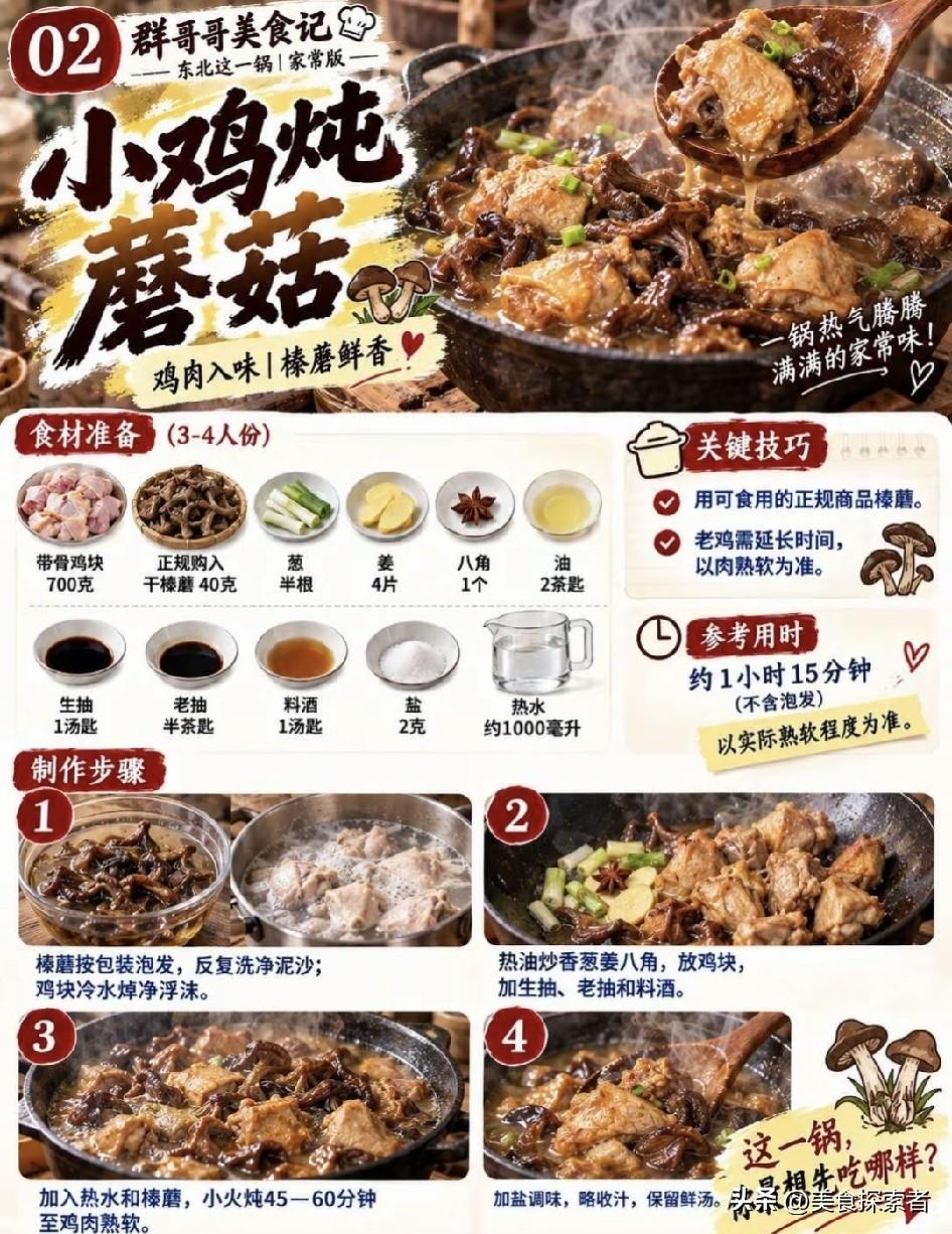 东北人为什么爱吃小鸡炖蘑菇
零下三十度的哈尔滨早市，刚扫完雪的摊主掀开棉门帘，第