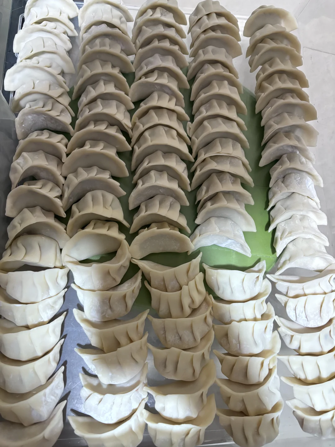 记录和家人一起包饺子