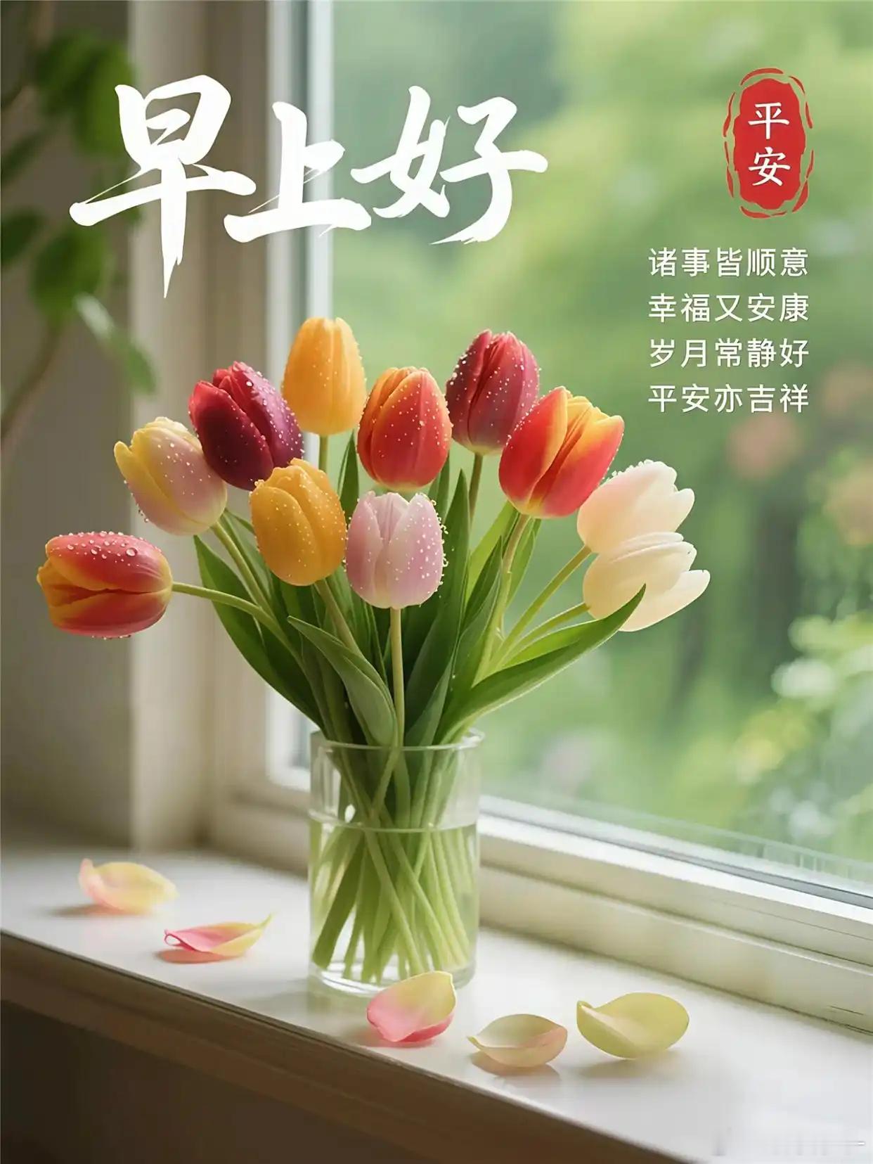 早安早安，愿你晨起有微笑，所遇皆美好。生活是一场温柔的旅行，不必行色匆匆，沿途的
