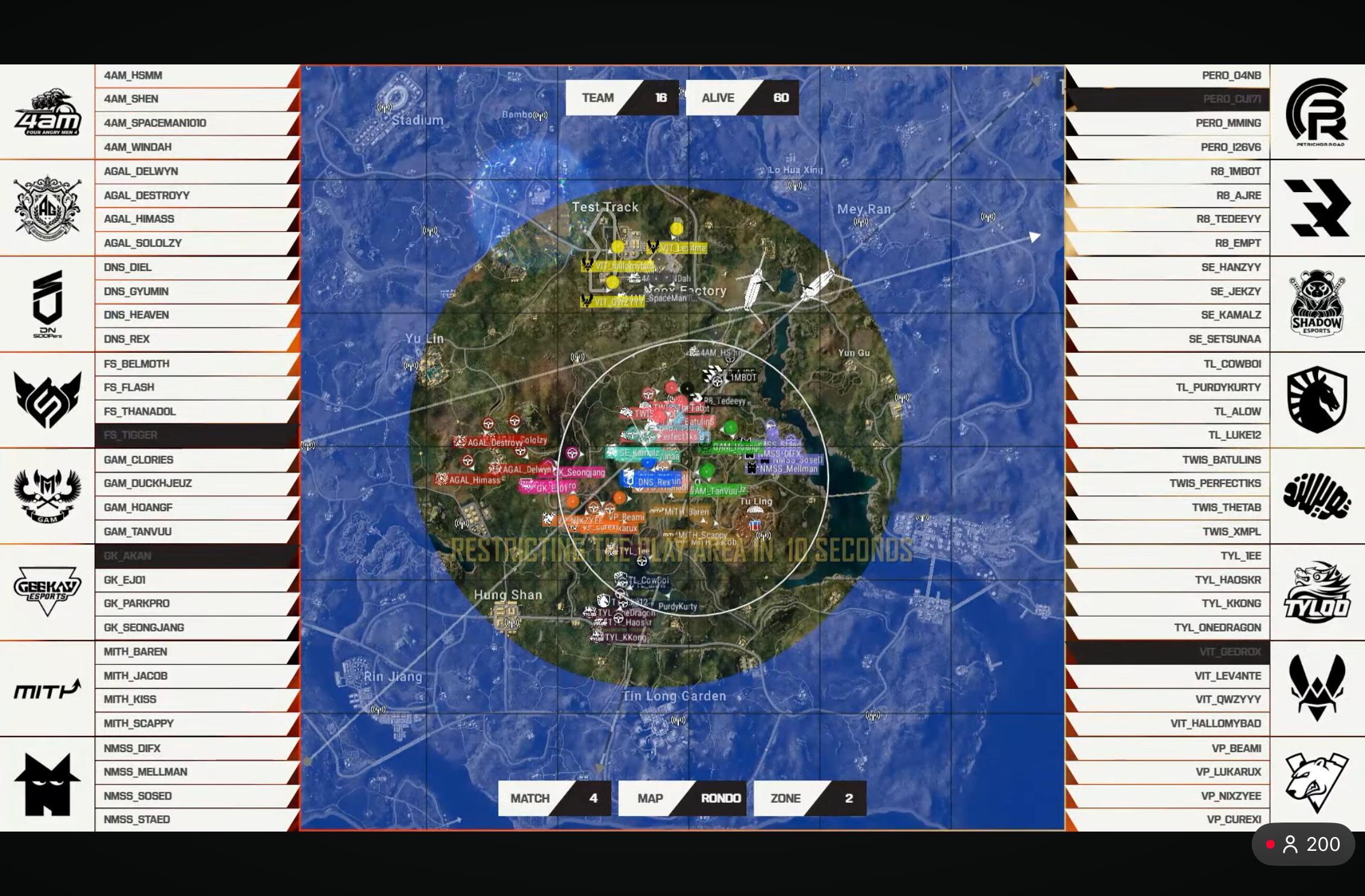 【ewc电竞世俱杯  EWC 小组赛AB组】第四局赛况回顾🧐排名🌊：13淘汰