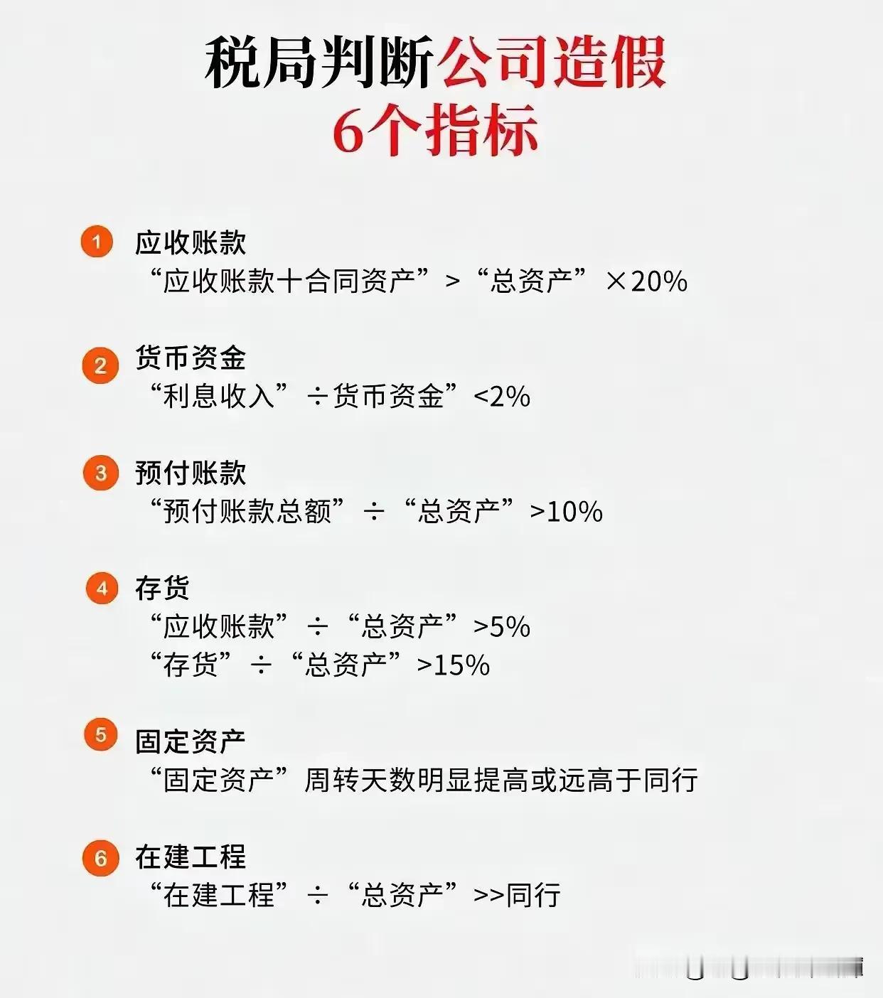 税务局判断企业造假：6个标准
#纳税那些事儿# #补税处罚# #纳税趣事探讨# 