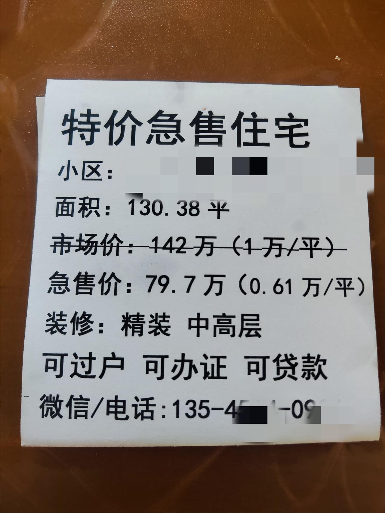 看看武汉的房子跌成什么样了！
    坐标武汉汉阳四新，今天一早开门，发现门把手
