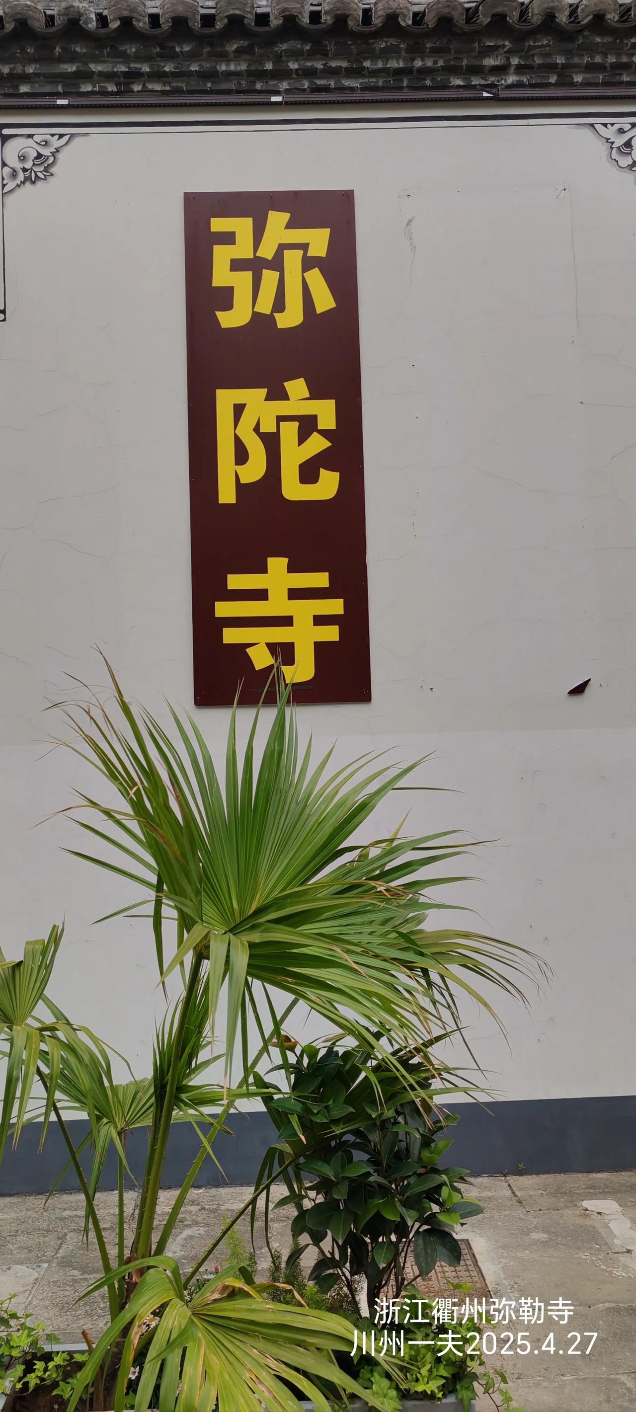 浙江衢州的弥陀寺是我见到过规模最小的一座寺院，大约只有300多平米。
弥陀寺始建