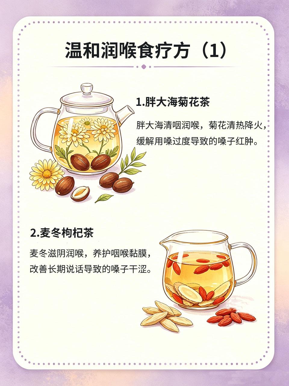 长期用嗓嗓子痛，温和润喉食疗常备
老师、主播、销售等长期用嗓人群，容易出现嗓子肿