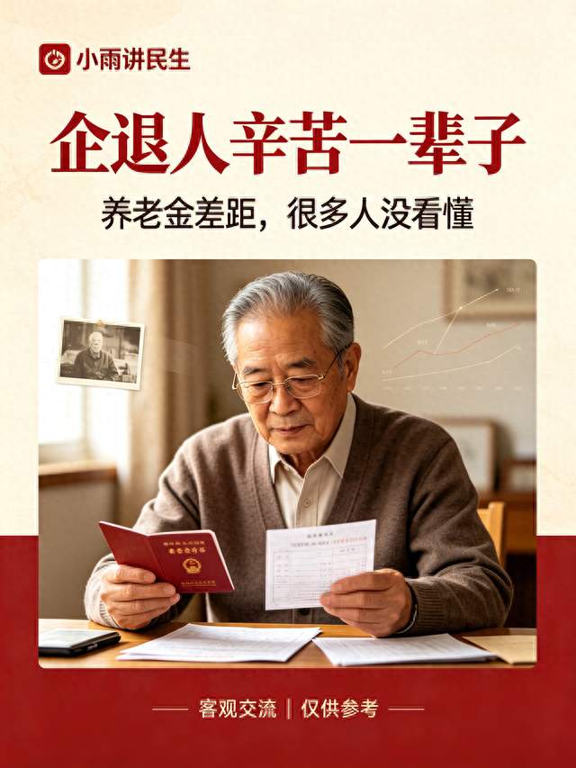 企退人员辛苦一辈子，养老金差距，很多人一直没看懂