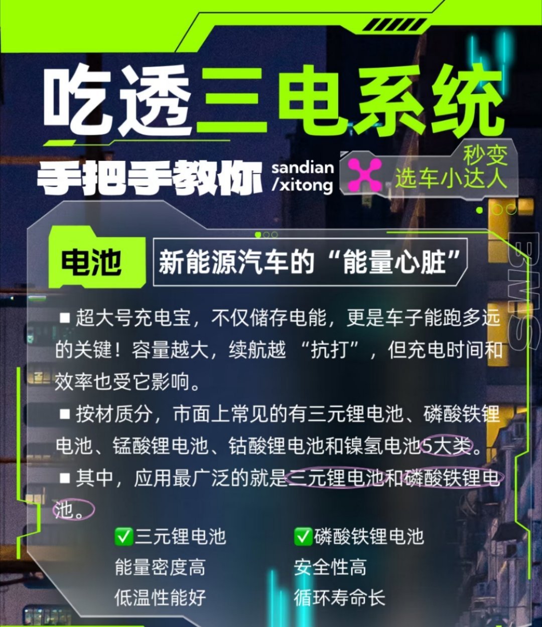 纯电轿车怎么选怎么开？三张图吃透三点系统，两张图学会合理用车