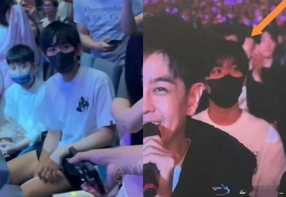 林志颖和10岁儿子演唱会合唱被林志颖父子合唱暖到！父子俩同唱经典，温柔与清澈交织